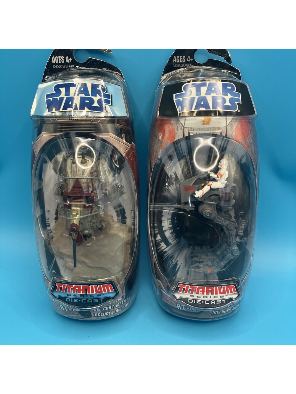 Star Wars Titanium Series Lot of 2 Die Cast 2005 Micro Machines New